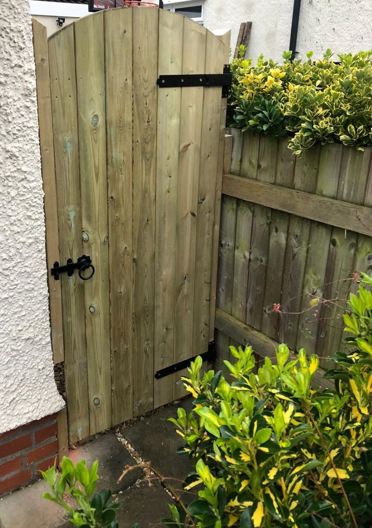 Round top gate with Black hinges - Copsey carpentry web.jpg