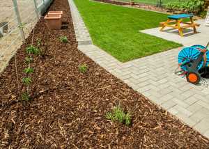 woodland mulch in the garden