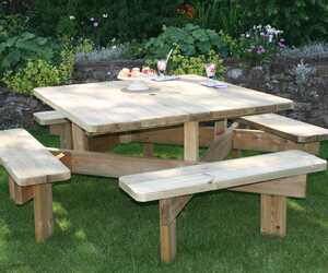 commercial square picnic table