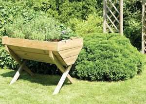cross leg vegetable planter