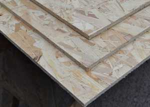 stacks of OSB board