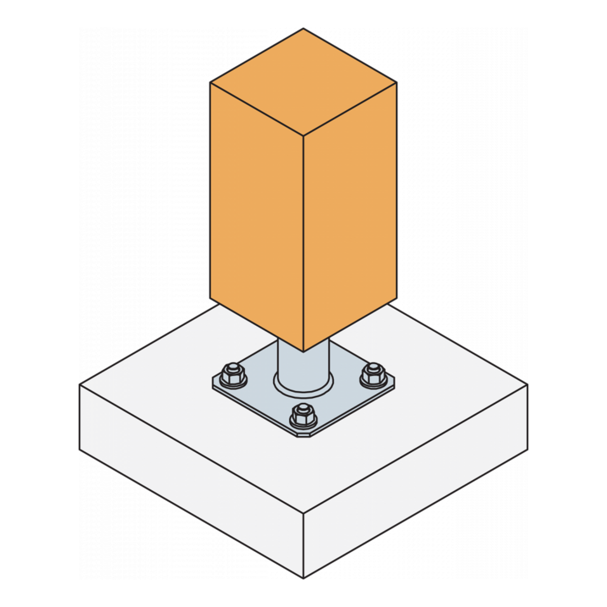 Elevated Post Base | Products | Fountain Timber