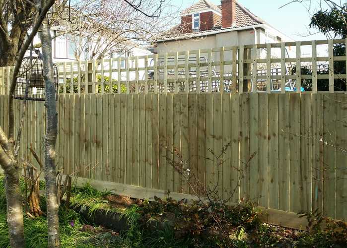 Timber garden fencing
