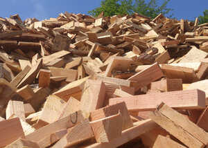pile of pre cut logs