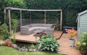 Scandinavian decking with outdoor furniture