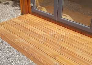 linax decking outside building