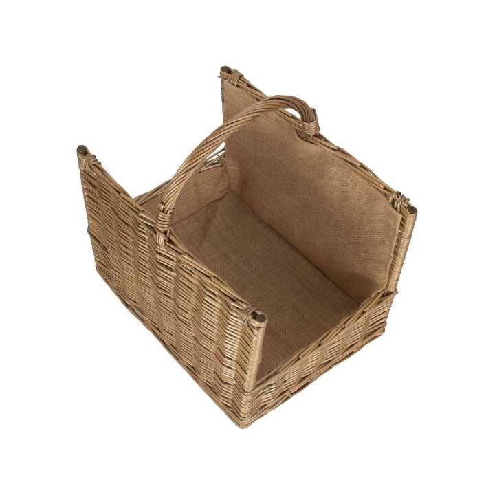 Open End Willow Log Basket with Hessian Lining-Top-84148.jpg