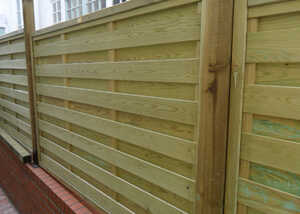 close up of fence panels