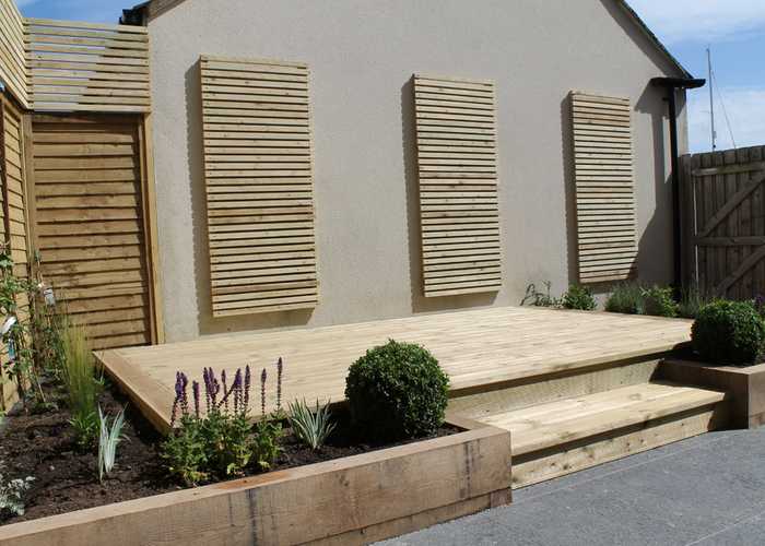 Timber sleepers and deck Timber sleepers and deck