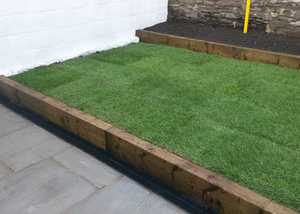 Sleepers used in terrace