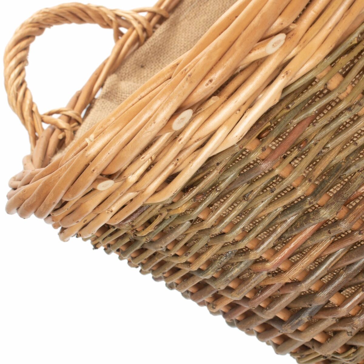 Willow Log Basket with Hessian Lining - Detail - 84142.jpg