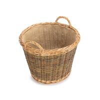 Willow Log Basket with Hessian Lining - Top - 84142.jpg