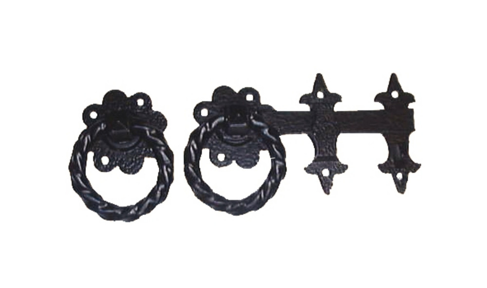 Ornamental Ring Latch Black Products Fountain Timber