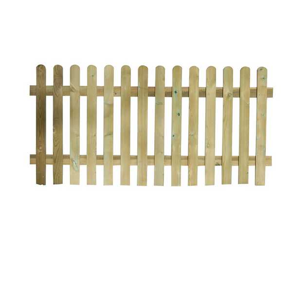 Planed Round Top Picket Fencing Panel