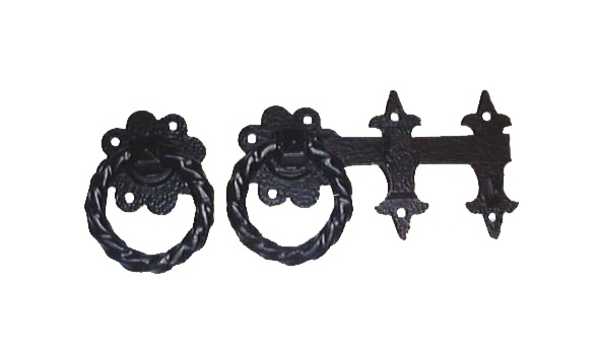 Ornamental Ring Latch Black